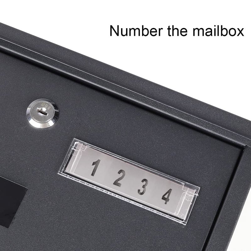 Decaller Metal Mailboxes with Sturdy Key Lock, Wall Mounted Waterproof Mail Box with Transparent Cover, 13.38'' x 12'' x 3.54'' - Image 3